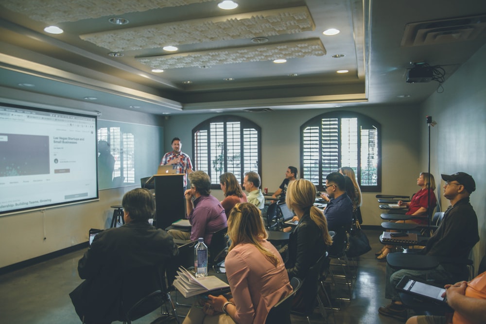 Students learning in a classroom