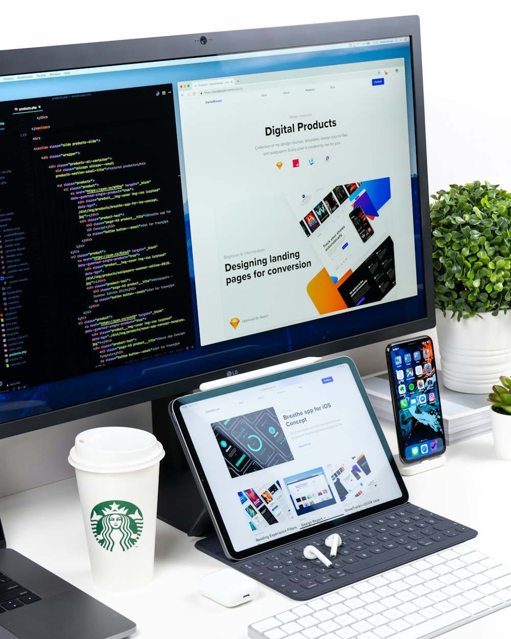 Modern responsive website design for a skin clinic on laptop and phone